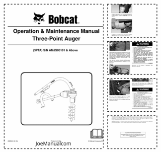 Bobcat 3PTA Three Point Auger Operation and Maintenance Manual