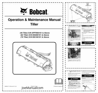 Bobcat 40 62 76 Tiller Operation and Maintenance Manual