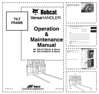 Bobcat 48 60 Inch Tilt Frame Operation and Maintenance Manual