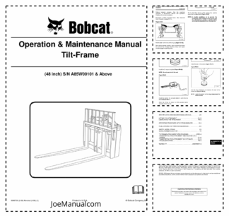 Bobcat 48 Inch Tilt-Frame Operation and Maintenance Manual