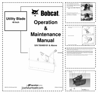 Bobcat 48 Inch Utility Blade Operation and Maintenance Manual