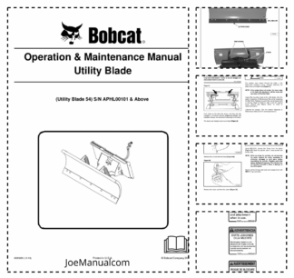 Bobcat 54 Inch Utility Blade Operation and Maintenance Manual