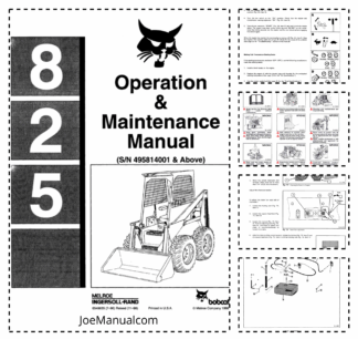 Bobcat 825 Skid Steer Operation and Maintenance Manual 495814001-