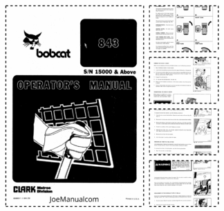 Bobcat 843 Skid Steer Operation and Maintenance Manual 15000 and Above