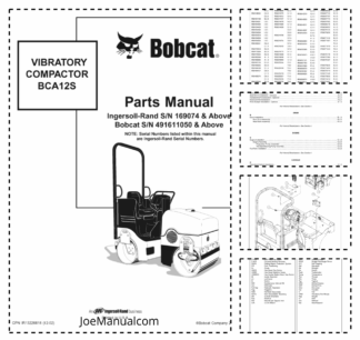 Bobcat BCA12S Vibratory Compactor Parts Manual