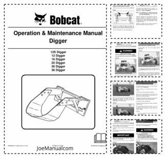 Bobcat Digger Attachment Operators Manual