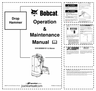 Bobcat Drop Hammer Attachment Operators Manual 005800101
