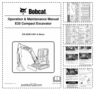 Bobcat E35 Compact Excavator Operators Manual A93K11001