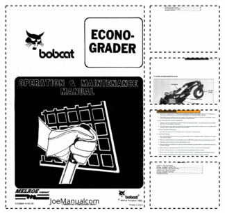 Bobcat ECONO-Grader Operation and Maintenance Manual