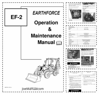 Bobcat EF2 Loader Backhoe Operation and Maintenance Manual
