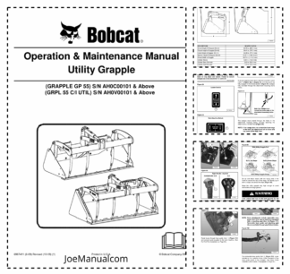 Bobcat GP55 CI Utility Grapple Operation and Maintenance Manual