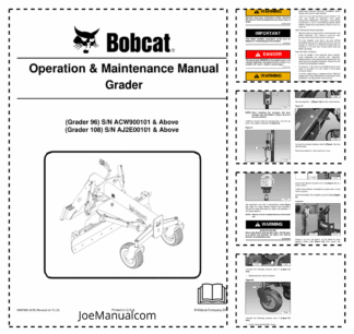 Bobcat Grader 96 108 Attachment Operation and Maintenance Manual