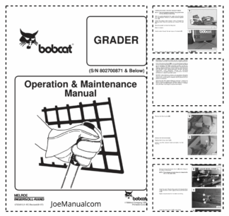 Bobcat Grader Attachment Operation and Maintenance Manual