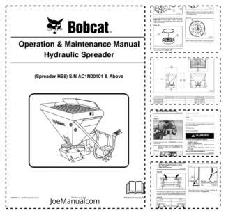 Bobcat HS8 Hydraulic Spreader Attachment Operation and Maintenance Manual