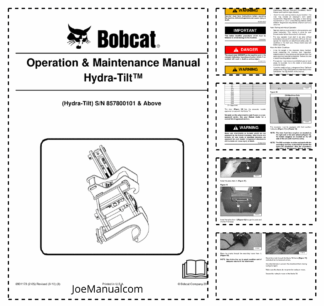Bobcat Hydra Tilt Attachment Operation and Maintenance Manual 2010