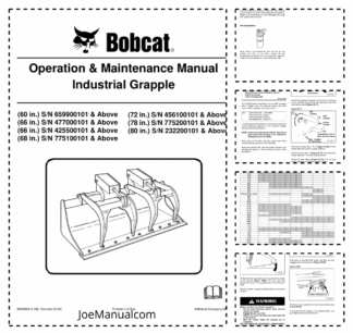 Bobcat Industrial Grapple Attachment Operation and Maintenance Manual