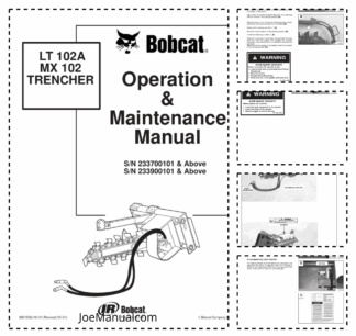 Bobcat LT102A MX102 Trencher Operation and Maintenance Manual