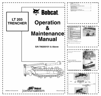 Bobcat LT203 Trencher Operation and Maintenance Manual