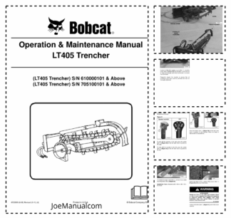 Bobcat LT405 LT405 Trencher Operation and Maintenance Manual