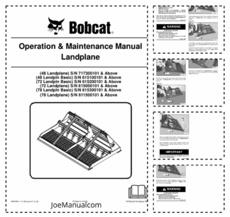 Bobcat Landplane Operation and Maintenance Manual Rev 03 11