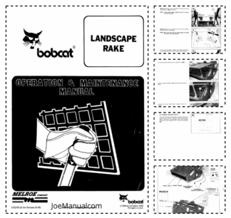 Bobcat Landscape Rake Operation and Maintenance Manual