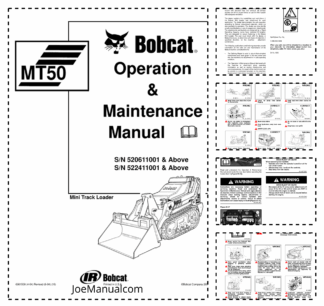 Bobcat MT50 Mini Track Loader Operation and Maintenance Manual 5206 5224