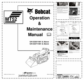 Bobcat MT52 Mini Track Loader Operation and Maintenance Manual 5236 5237