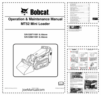 Bobcat MT52 Mini Track Loader Operation and Maintenance Manual 5287 5288