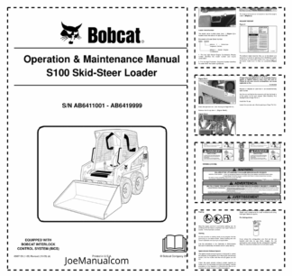Bobcat S100 Skid Steer Loader Operation and Maintenance Manual AB64