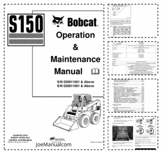 Bobcat S150 Skid Steer Loader Operation and Maintenance Manual 5269 5268