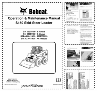Bobcat S150 Skid Steer Loader Operation and Maintenance Manual 5297 5298 A8M0 AC30