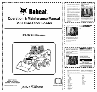 Bobcat S150 Skid Steer Loader Operation and Maintenance Manual A3L120001 and Above
