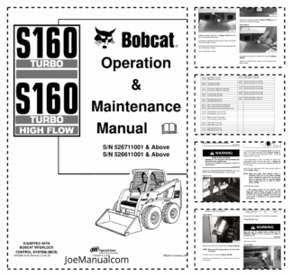 Bobcat S160 Skid Steer Loader Operation and Maintenance Manual 5267 5266