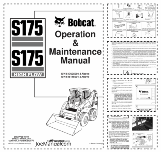 Bobcat S175 Hight Flow Loader Operation and Maintenance Manual 5176 5181