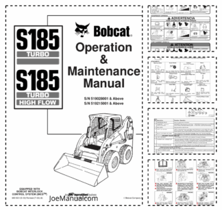 Bobcat S185 Skid Steer Loader Operation and Maintenance Manual 5190 5192