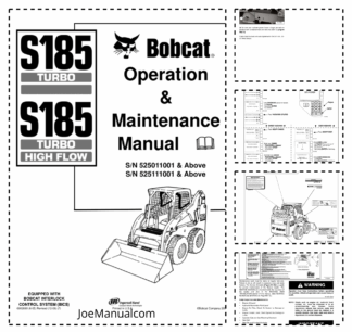 Bobcat S185 Skid Steer Loader Operation and Maintenance Manual 5250 5251