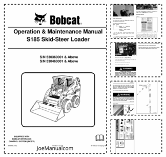 Bobcat S185 Skid Steer Loader Operation and Maintenance Manual 5303 5304