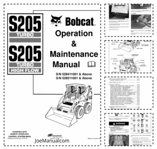 Bobcat S205 Skid Steer Loader Operation and Maintenance Manual 5284 5285