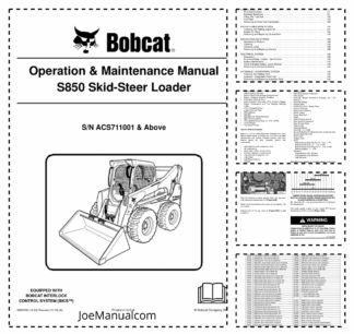 Bobcat S850 Loader Operation and Maintenance Manual ACS7 ACS7