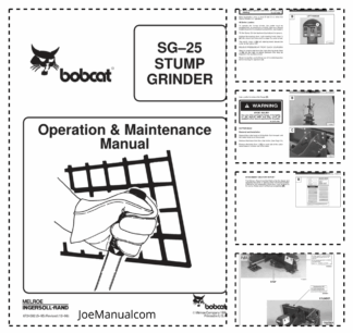 Bobcat SG25 Stump Grinder Operation and Maintenance Manual