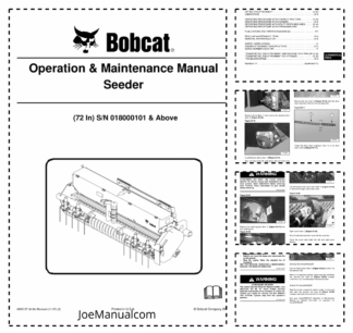 Bobcat Seeder Attachment Operation and Maintenance Manual 0180 0180