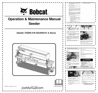 Bobcat Seeder Attachment Operation and Maintenance Manual AEUD AEUD