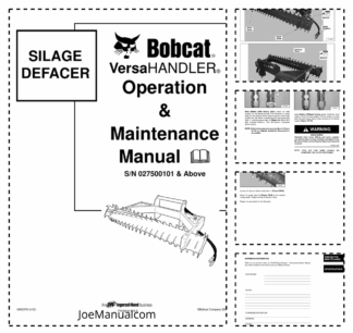 Bobcat Silage Defacer Attachment Operation and Maintenance Manual 0275 0275