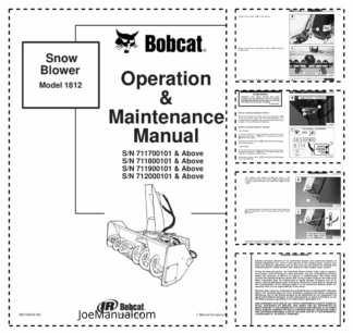 Bobcat Snow Blower Attachment Operation and Maintenance Manual 7117 7118 rev2