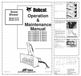 Bobcat Snow Blower Attachment Operation and Maintenance Manual 7121 7122 rev2