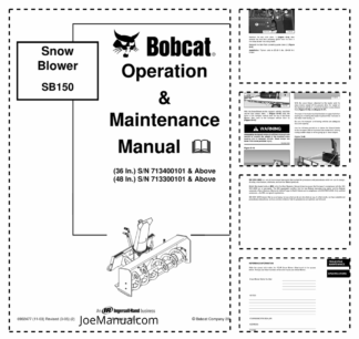 Bobcat Snow Blower Attachment Operation and Maintenance Manual 7134 7133 rev2