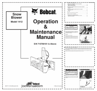 Bobcat Snow Blower Attachment Operation and Maintenance Manual 7157 7157 rev2