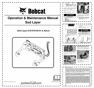 Bobcat Sod Layer Attachment Operation and Maintenance Manual 6791 6791