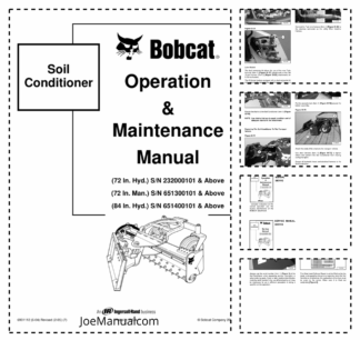 Bobcat Soil Conditioner Attachment Operation and Maintenance Manual 2320 6513