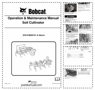 Bobcat Soil Cultivator Attachment Operation and Maintenance Manual 0186 0186